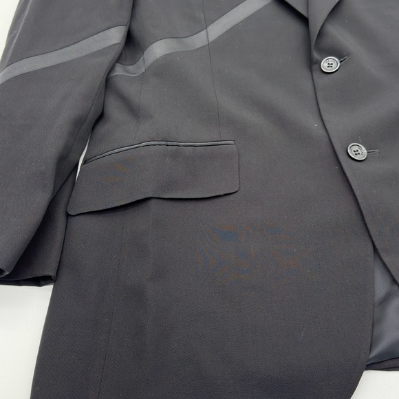 Versace Suit Jacket Size 50R IT 40 US Mens BLK Classic Dress Blazer 2 Button - Picture 2 of 16